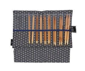 Seeknit KA58865-01 Lot d'aiguilles à Tricoter circulaires, Bambou, Bleu, Mittelgroße/Große