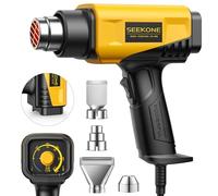 SEEKONE Decapeur Thermique 2000W Design Compact Pistolet à Air Chaud Robuste Contrôle de Température Variable 50-600℃ 1,5S Chauffage Rapide avec 4 Buses pour Travaux Manuels, Film Vinyle