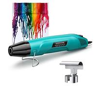 SEEKONE Mini Décapeur Thermique 350 W, 260 ℃/450 ℃, Pistolet à Air Chaud à Double Température avec Protection Contre les Surcharges, Buse Réflectrice et Câble 1,5 m pour Artisanat, gaufrage, Bricolage