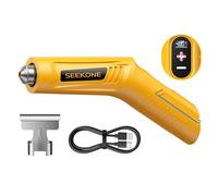 SEEKONE Mini Décapeur Thermique Sans Fil avec 4 Températures (jusqu'à 400 °C) et Fonction Mémoire, Pistolet à Air Chaud au Lithium 3,6 V, Charge USB avec Buse Réflectrice pour L'artisanat