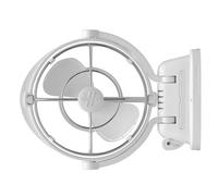 Caframo Ventilateur Sirocco II 7010CAWBX – 3 vitesses, débit d'air 360°, cardan, 12/24 V, blanc