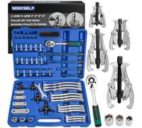 SEEKSELF Ensemble d'extracteur de roue 3" 4" 6" 8", Kit d'extracteur de roulement 2-griffes/3-griffes avec clé dynamométrique, outil de traction robuste, griffes réversibles pour l'enlèvement de