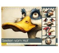 Seelen vom Hof. Bauernhoftiere als Charakterporträts (Tischkalender 2026 DIN A5 quer), CALVENDO Monatskalender: Haustiere mit Charme, Witz und Persönlichkeit als humorvolle Karikaturen