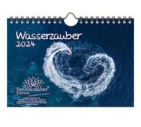 Seelenzauber Calendrier mural DIN A5 pour eau et cascades 2024