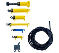 SEEMEY 8Pcs Pièces Pneumatiques, Pompe Pneumatique, Cylindre Pneumatique, Tube Pneumatique, Vannes Pneumatiques, Pompe pneumatique à Main, Pack pneumatique Compatible avec Lego Technic