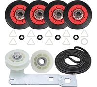 Seentech 4392067 Kit de réparation de sèche-linge et tendeur de sèche-linge W10837240 avec rouleau de tambour WPW10314173, courroie 661570V, poulie de renvoi 279640 - Remplace 2015 4392067VP 80047