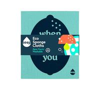 SEEP Lot de 4 chiffons de cuisine suédois pour le nettoyage - Éponges réutilisables ultra absorbantes - Écologiques, biodégradables et compostables en cellulose