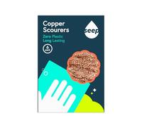 Seep Lot de 6 tampons à récurer recyclables en fil de cuivre - En spirale 100 % cuivre - Longue durée de vie pour le nettoyage - Brosse à récurer robuste