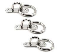 SeeRaphee Crochet de fixation murale de plafond robuste Anchor Pad Eye Plate Acier inoxydable 304 1/4" 6mm (3 pièces)