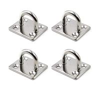 SeeRaphee Crochet de fixation murale de plafond robuste Anchor Pad Eye Plate Acier inoxydable 304 3/16" 5mm (4 pièces)