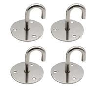 SeeRaphee Crochet de suspension avec base ronde en acier inoxydable pour ventilateur de plafond et plantes, Taille S