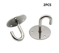 SeeRaphee Crochet de suspension avec base ronde en acier inoxydable pour ventilateur de plafond et plantes