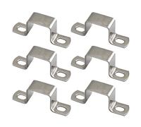 SeeRaphee Éclisse en tube carré en acier inoxydable 304, en forme de U, 35 x 35 mm, lot de 6