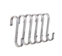 SeeRaphee Heavy Duty 304 en acier inoxydable en forme de S crochets en métal pour accrocher, cuisine en métal Pot Pan Hanger Storage Rack placard type S crochets (10PCS)