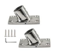 SeeRaphee Lot de 2 raccords de rampe de bateau de 2,2 cm en acier inoxydable 316 de qualité marine avec vis et clé pour auvent, voilier, yacht