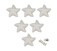 SeeRaphee Lot de 6 poignées de tiroir en céramique en forme d'étoile de mer pour chambre d'enfant