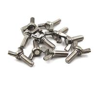 SeeRaphee Lot de vis à ailettes en acier inoxydable 304, M6 x 35, argent, 20 pièces