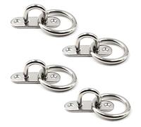 SeeRaphee M5 Ancrage résistant de crochet de bâti de mur de plafond avec l'anneau 5mm 3/16" acier inoxydable 304 (4 Pièces)