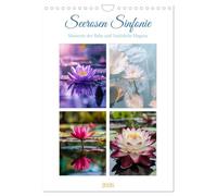 Seerosen Sinfonie (Wandkalender 2026 DIN A4 hoch), CALVENDO Monatskalender: Dieser Kalender entführt Sie in die stille, zauberhafte Welt der Seerosen. ... die sanft auf der Wasseroberfläche schweben.