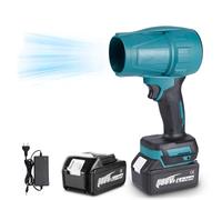 Seese Cordless Leaf Blower, Seese Cordless Turbo Jet Leaf Blower Handheld, Turbo Super Power Air Duster, Three Adjustable Wind Speeds Powerful Handheld Blower, for Yard/Patio/Car Cleaning (1 Battery)
