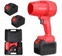 Seese Pro Blower, Seese Cordless Leaf Blower, Three Adjustable Wind Speeds Powerful Handheld Blowers, for Patio Cleaning, Blowing Leaves, Lawn Care, (2 pcs Batteries,Red)