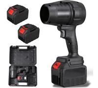 Seese Pro Blower, Seese Cordless Leaf Blower, Three Adjustable Wind Speeds Powerful Handheld Blowers, for Patio Cleaning, Blowing Leaves, Lawn Care, (2 pcs Batteries,Black)