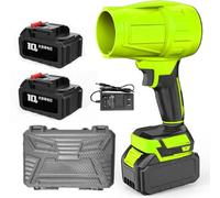 Seese Pro - Souffleur Ultra-Léger Et Ultra-Puissant, Souffleur à Feuilles sans Fil Seese, Dépoussiéreur Turbo sans Fil Super Puissant, Mini Ventilateur à Jet Sec(Green,2 Battery)