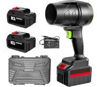 Seese Pro - Souffleur Ultra-Léger Et Ultra-Puissant, Souffleur à Feuilles sans Fil Seese, Dépoussiéreur Turbo sans Fil Super Puissant, Mini Ventilateur à Jet Sec(Black,2 Battery)