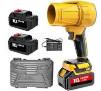 Seese Pro - Souffleur Ultra-Léger Et Ultra-Puissant, Souffleur à Feuilles sans Fil Seese, Dépoussiéreur Turbo sans Fil Super Puissant, Mini Ventilateur à Jet Sec(Yellow,2 Battery)