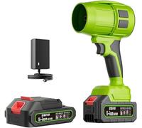 Seese Pro - Souffleur Ultra Léger, Ultra Puissant, Souffleur électrique sans Fil, Souffleur à Air Turbo Super Puissant, Mini à Jet Sec for Pelouse, Terrasse, Extérieur (Green,1 Battery)