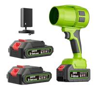 Seese Pro - Souffleur Ultra Léger, Ultra Puissant, Souffleur électrique sans Fil, Souffleur à Air Turbo Super Puissant, Mini à Jet Sec for Pelouse, Terrasse, Extérieur(Green,2 Battery)