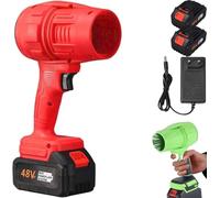 Seese Pro - Souffleur Ultra Léger, Ultra Puissant, Souffleur électrique sans Fil, Souffleur à Air Turbo Super Puissant, Mini à Jet Sec for Pelouse, Terrasse, Extérieur (Red,2 Battery)