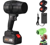 Seese Pro - Souffleur Ultra Léger, Ultra Puissant, Souffleur électrique sans Fil, Souffleur à Air Turbo Super Puissant, Mini à Jet Sec for Pelouse, Terrasse, Extérieur (Black,2 Battery)