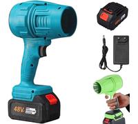 Seese Pro - Souffleur Ultra Léger, Ultra Puissant, Souffleur électrique sans Fil, Souffleur à Air Turbo Super Puissant, Mini à Jet Sec for Pelouse, Terrasse, Extérieur(Blue,1 Battery)