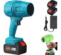 Seese Pro - Souffleur Ultra Léger, Ultra Puissant, Souffleur électrique sans Fil, Souffleur à Air Turbo Super Puissant, Mini à Jet Sec for Pelouse, Terrasse, Extérieur(Blue,2 Battery)