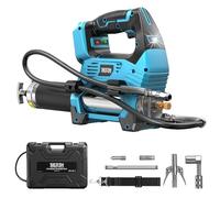 Seesii 12000PSI Pompe a Graisse Electrique compatible avec les batteries Makita 18 V (batterie non fournie), 3 Vitesses, Moteur Brushless, 3 Embout, Tuyau de 1m, Raccord à 90°, pour Équipements Lourds