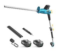 SEESII 20V Taille Haie Batterie Télescopique, Lame 50 cm, 2 Batteries 4,0Ah