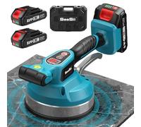 Seesii KP-160B Ventouse Vibrante Carrelage Sans Fil - Machine de Nivellement avec 2x2000mAh Batteries, Ventouse de 160mm, 12 Vitesses Réglables, pour Professionnels et Bricoleurs