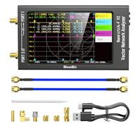 Seesii NanoVNA-F V2 Analyseur de Réseau Vectoriel - Analyseur d'antenne 50 kHz - 3000 MHz HF/VHF/UHF/VNA avec Écran de 4,3 Pouces pour Mesure S-Parameter, Tension SWR, Phase, Retard, Smith Chart