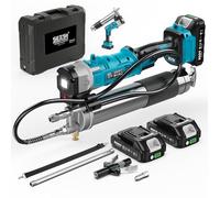 Seesii Pompe à Graisse Innovante 2 en 1: Pompe a Graisse Electrique à Haut Rendement de 5,3 oz/Min 12000 PSI avec 2 * Batteries 2,0Ah et Chargeur, Pistolet à Graisse Facile à Utiliser