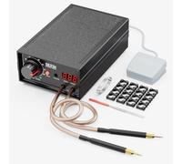 SEESII Soudeur par Point à Double Impulsion: Soudeur sans fil 9600mAh avec Affichage Tension en Temps Réel, Niveaux Réglables, Commande au Pied, pour Réparation et Assemblage de Blocs-batteries