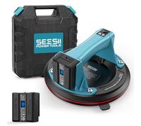 Seesii Ventouses Carrelage Electrique avec 2x 2400mAh Batteries, Diamètre 200 mm, Supportent Jusqu'à 600LBS, Ventouse Vitre pour Carrelage, Pare-brise, Meubles