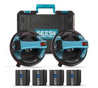SEESII Ventouses Carrelage Electrique avec Batteries, Diamètre 203 mm, Supportent Jusqu'à 600LBS, Ventouse Vitre pour Carrelage, Pare-brise, Meubles