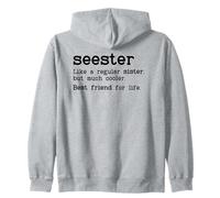 Seester Definition Funny Sister Big Sister Best Friend Sis Sweat à Capuche