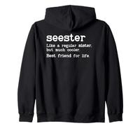 Seester Definition Funny Sister Big Sister Best Friend Sis Sweat à Capuche