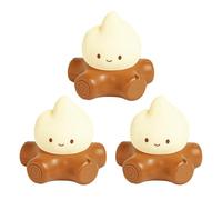 SEESUU Veilleuse LED pour feu de camp, décoration d'Halloween, lampe rechargeable à intensité variable en continu, 2 modes de lumière de bougie et lumière jaune chaude, cadeau d'Halloween (base de 3