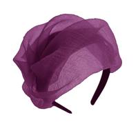 Seethrough Demi-chapeau à volants pour femme French Hairhoop Robe de soirée Accessoire de cheveux vintage
