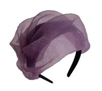 Seethrough Demi-chapeau à volants pour femme French Hairhoop Robe de soirée Accessoire de cheveux vintage