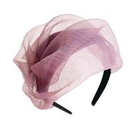 Seethrough Demi-chapeau à volants pour femme French Hairhoop Robe de soirée Accessoires de cheveux vintage