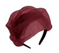 Seethrough Demi-chapeau à volants pour femme French Hairhoop Robe de soirée Accessoires de cheveux vintage